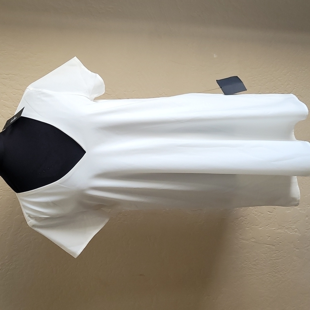 Lulus White Short Sleeve Tunic  Size XS